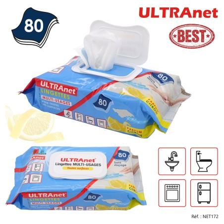 Pack 80 lingettes multiusage ULTRANET