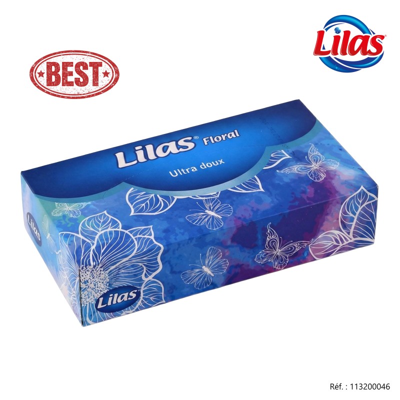 BOITE 90 MOUCHOIRS - LILAS