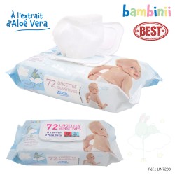 LINGETTES BEBE BAMBINII X72...