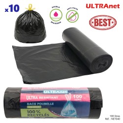 10 sacs poubelle 100L -...