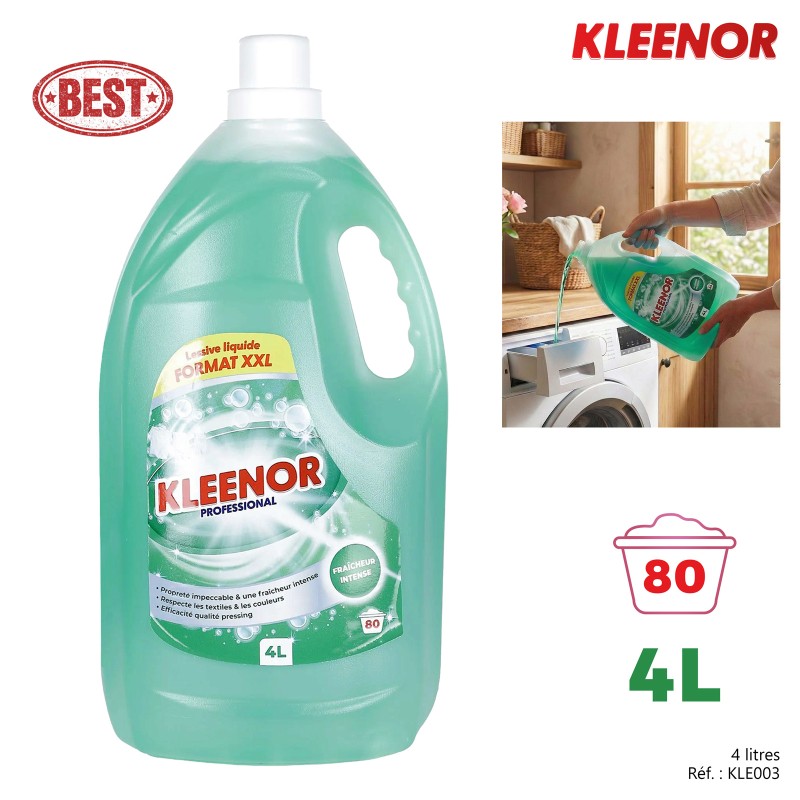 LESSIVE XXL 4L FRAICHEUR INTENSE - KLEENOR
