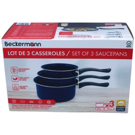 LOT 3 CASSEROLES TOUS TYPES FEUX