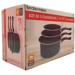 LOT 3 CASSEROLES TOUS TYPES FEUX