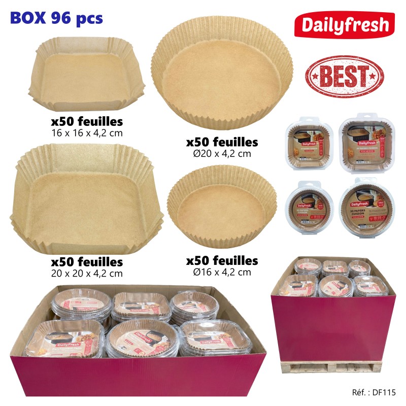 PAPIERS CUISSON AIR FRYER - DAILYFRESH X50