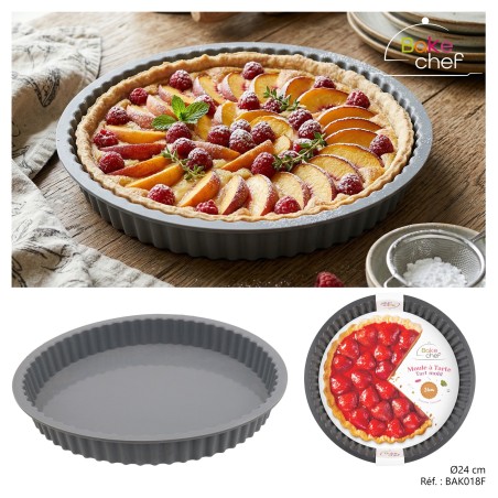 MOULE A TARTE EN SILICONE 24CM BAKE CHEF