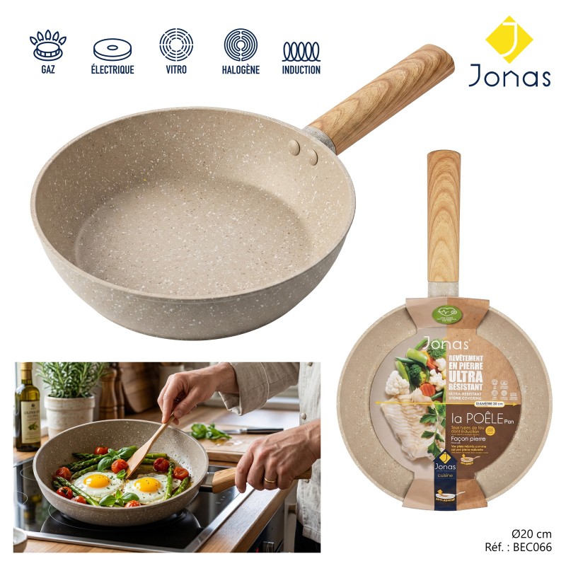 POÊLE 20 CM FAÇON PIERRE MANCHE