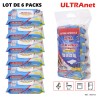 6 packs 80 lingettes multiusages - ULTRANET 
3303210028534