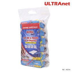 6 packs 80 lingettes multiusages - ULTRANET 
3303210028534
