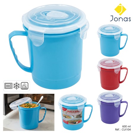 MUG PLASTIQUE MICRO ONDE 600ML