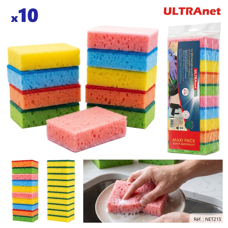 LOT 10 ÉPONGES MULTI-USAGES