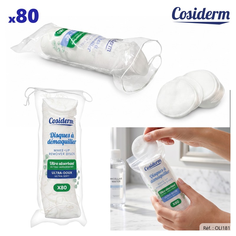 COTON DÉMAQUILLER X80 DISQUES