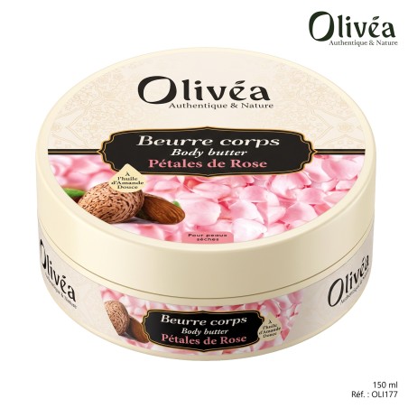 Beurre corps aux pétales rose - olivea
