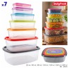 Boîtes conservation plastique multicolores x 7 - dailyfresh