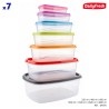 Boîtes conservation plastique multicolores x 7 - dailyfresh