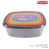 Boîtes conservation plastique multicolores x 7 - dailyfresh