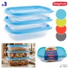 Boîtes conservations rectangulaire x 3 (950ml) - dailyfresh