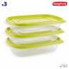 Boîtes conservations rectangulaire x 3 (950ml) - dailyfresh