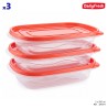 Boîtes conservations rectangulaire x 3 (950ml) - dailyfresh