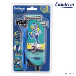 Rasoirs à 3 lames x 3 - cosiderm