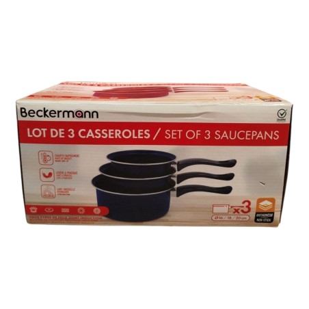 Lot de 3 casseroles tous types de feux dont induction
Beckermann