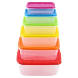 Boîtes FRIGO X7multicolore, ensemble de 7 pièces : 4000 ml /2600 ml /1600ml /1000 ml/ 600 ml / 400 ml / 220 ml