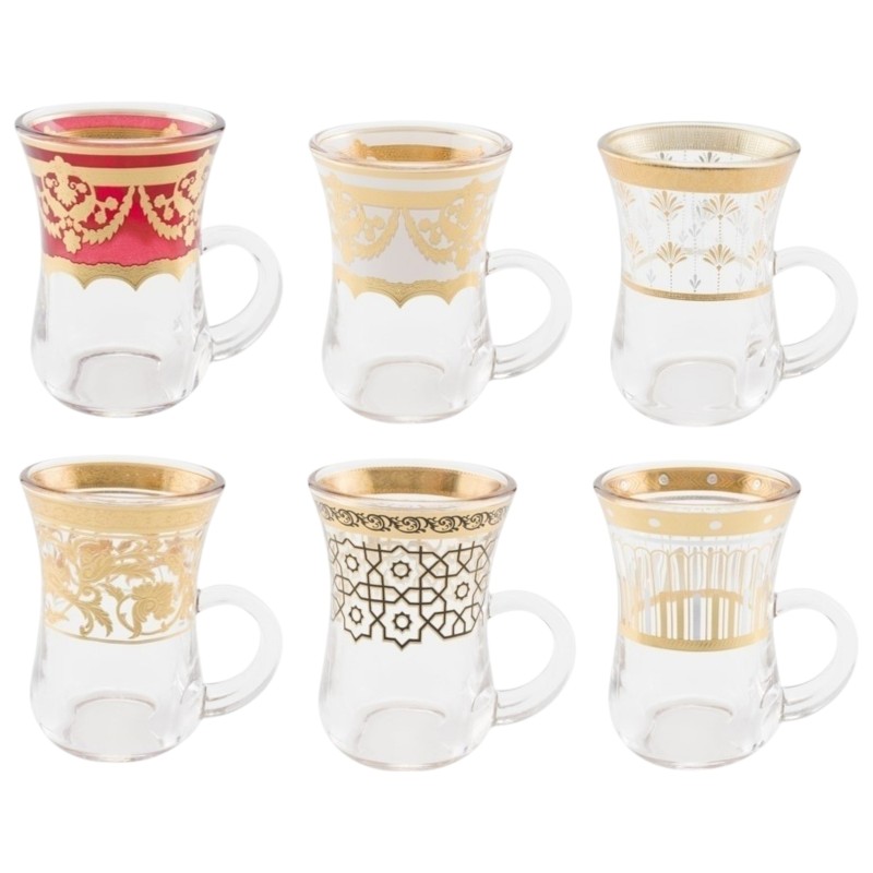 Set 6 verres à thé contenance 100ml - El Mansour
En verre 100%
Poids du produit : 0,830 grammes / Dimension du produit : 45...